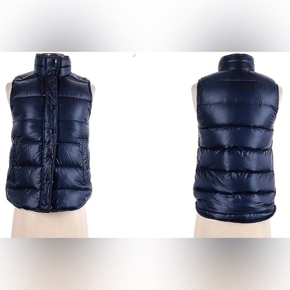 J Crew Midnight Navy Shiny Down Vest - Picture 5 of 5